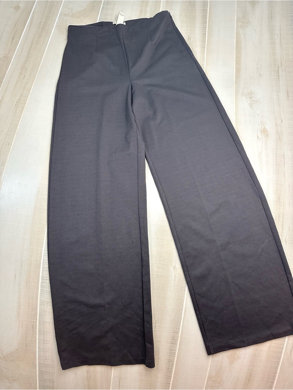White + Warren Wide Leg Dark Grey Pants